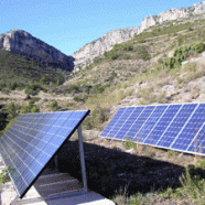 La energía solar soleado