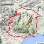 Road cycling costa blanca, map of trip ´Coll de rates´