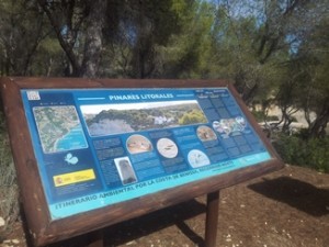 Hiking vacations Spain, Information board paseo ecologico Benissa coast