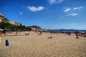 Beautiful cities Costa Blanca, postiguet beach