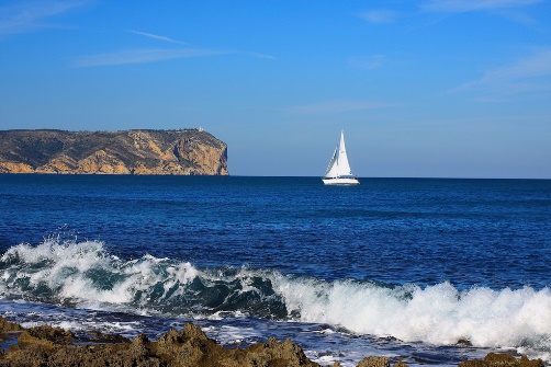 Sea at Javea between Arenal and Puerto