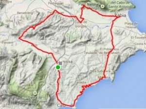 Route wielrennen Costa Blanca route Benissa-Javea-Benissa