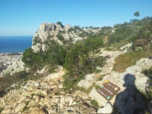 Hiken alicante, montgó bijna boven