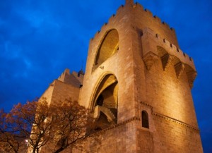 Torres de Serranos in de prachtige stad Valencia